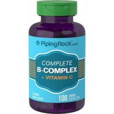 B-Complex plus Vitamin C 100 Coated Caplets Piping Rock