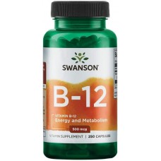 Vitamin B12 500mcg 250 caps Swanson