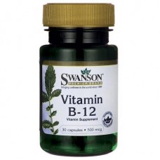 Вітамін B12 Vitamin B12 500mcg 30 caps Swanson