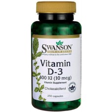 Вітамін Д Vitamin D3 400 IU 10 mcg 250 caps Swanson