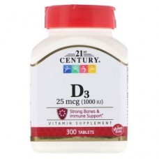 Вітамін Д Vitamin D3 тисячі IU 300 Tablets 21st Century