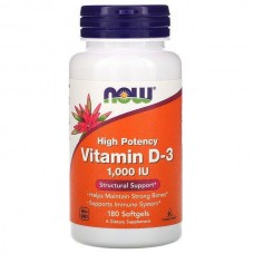 Vitamin D-3 1000 IU 180 soft NOW