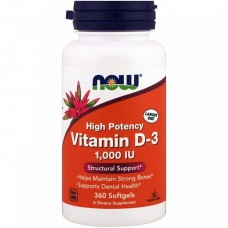 Вітамін D-3 Vitamin D-3 1000 IU 360 soft NOW