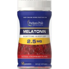 Мелатонін в цукерках Melatonin 2.5 mg 60 Gummies (Strawberry) Puritan's Pride