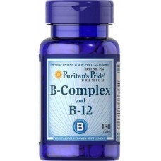 Комплекс вітамінів групи Б Vitamin B-Complex and Vitamin B-12 180 tablets Puritan's Pride