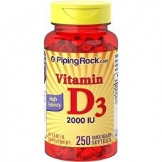 Вітамін Д High Potency Vitamin D3 2000 IU 250 Softgels Piping Rock