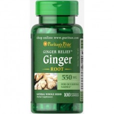 Корінь імбиру Ginger Root 550 mg 100caps Puritan's Pride