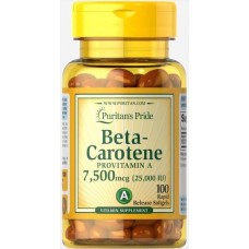 Beta-Carotene (25,000 IU) 100 Softgels Puritan's Pride