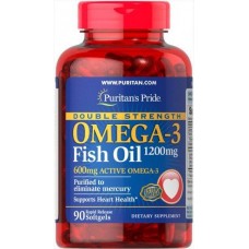 Риб'ячий жир Omega-3 Fish Oil Double Strength 1200 mg 90 Softgels Puritan's Pride