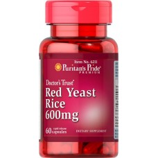 Червоний дріжджовий рис Red Yeast Rice 600 mg 60 Capsules Puritan's Pride