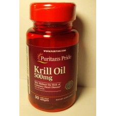 Масло криля Red Krill Oil 500 mg (86 mg Active Omega-3) 30 Softgels Puritan's Pride