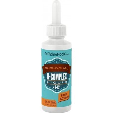 B-Complex Liquid Plus B-12 Sublingual, 1200 mcg, 59 ml Piping Rock