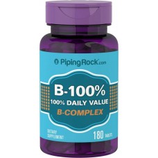 B-100% Daily Value Complex, 180 Tablets Piping Rock