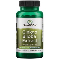 Ginkgo Biloba Extract Standardized 120mg 100 caps Swanson