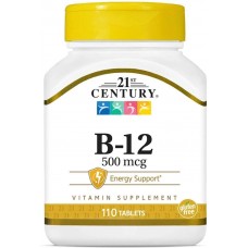 B-12, 500 mcg 110 Tablets  21st Century