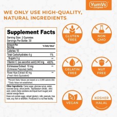 Vitamin C with Echinacea 60 Gummies (Orange) YumV's