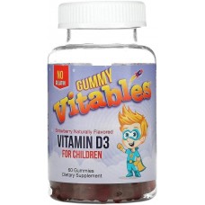 Витамин D3 для детей Vitables Vitamin D3 for Children 60 Vegetarian Gummies (Strawberry)  Vitables