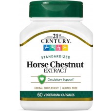Horse Chestnut Extract, Standardized, 60 Vegetarian Capsules 21st Century