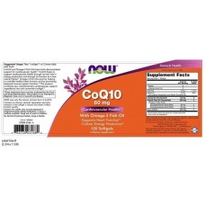 Coenzyme Q10 60mg With Omega-3 120softgels NOW