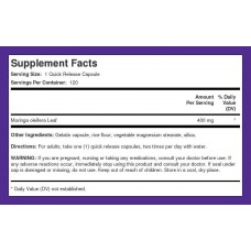 Moringa Oleifera 3000 mg 120 Quick Release Capsules Piping Rock