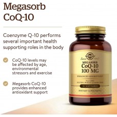 Коэнзим Q10 Мегасорб Solgar Megasorb CoQ-10, 100 mg, 30 Softgels  Solgar