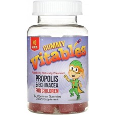 Propolis & Echinacea for Children 60 Vegetarian Gummies (Raspberry) Vitables