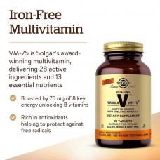 Мультивитаминный комплекс Solgar Formula VM-75 IRON-FREE FORMULA 90tabs  Solgar