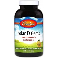 Solar D Gems 4,000 IU 120 Soft Gels Carlsson