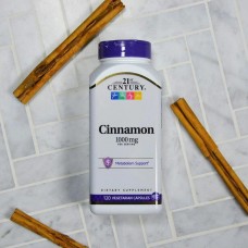 Cinnamon, 1,000 mg, 120 Vegetarian Capsules 21st Century
