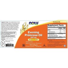 Масло примулы Now Foods Evening Primrose Oil 500 mg 100 softgels  Now Foods