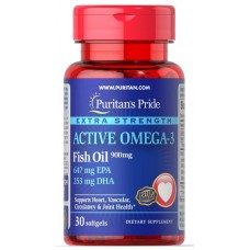 Extra Strength Active Omega-3 Fish Oil 30  Softgels Puritan's Pride