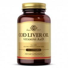 Cod Liver Oil, Vitamin A & D, 100 Softgels Solgar