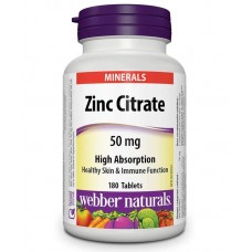 Zinc Citrate 50mg 180 tablets Webber Naturals